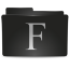 Folder Black Fonts Icon 64x64 png